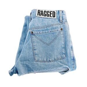 The Ragged Priest Straight Leg Light Wash Denim Jeans Rip SZ28